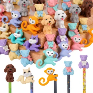Gomas de Borrar con Figuras de Animales Kawaii: Set de 80 Piezas. Perfectas para Regalos y Fiestas Infantiles. Marca Genérica de Calidad. Diseño Diver