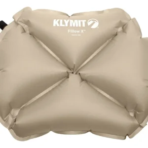 Almohada Inflable Klymit Pillow X: Confort Compacto para Camping y Viajes - Diseño Ergonómico, Ligera y Fácil de Usar - Modelo 12PXCY01C en Color Aren