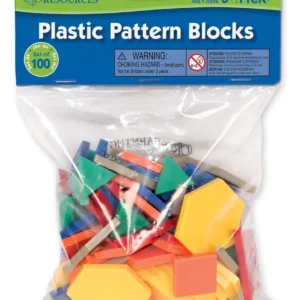 Bloques de Patrón Plásticos Didácticos Edu-Toys®: 100 Piezas Multicolor, 0.5 cm de Espesor - Herramienta Educativa para Aprendizaje Lúdico y Desarroll