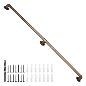 Pasamanos de Pared Industrial Galvanizado | Marca AceroFuerte | Modelo ProGrip | Longitud Personalizable y Resistente | Seguridad y Diseño Moderno par