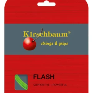 Set de Cuerda para Raqueta de Tenis Kirschbaum Flash Green 1.25mm - 12.2m: Potencia y Control Explosivo en Cada Golpe, Mayor Durabilidad y Rendimiento