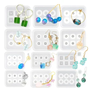 Molde de Resina Epoxi para Manualidades: Kit de 2 Piezas, Marca XyloCraft, Diseño Versátil y Reutilizable para Bisutería, Decoración del Hogar y Proye