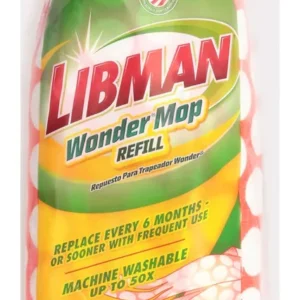 Repuesto de Fregona Libman Wonder Mop: Absorción Superior y Durabilidad para Limpieza Eficaz - Modelo 03000, Elimina Suciedad Fácilmente, Ideal para T