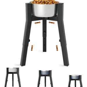 Soporte Ajustable para Cuencos Elevados para Perro Grande: Marca X, Modelo Y - Acero Inoxidable, Altura Regulable, Mayor Comodidad y Digestión, Diseño