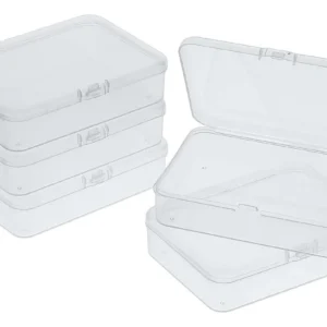 Cajas de Almacenamiento de Plástico Pequeñas, Marca Sterilite, Modelo Ultra, Set de 6: Organización Eficiente para Hogar y Oficina - Duraderas y Apila