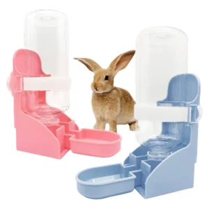 Bebedero Automático para Conejo PetSafe®: Dispensador de Agua Azul y Rosa, 500 ml, Fácil Limpieza y Llenado, Hidratación Constante para tu Mascota Fel