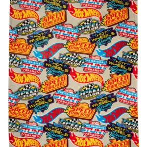 ¡A descansar con estilo! Manta de Felpa Hot Wheels para Niños: Suavidad Extrema, Diseño Vibrante, Perfecta para Dormir y Jugar, Modelo Clásico de Carr