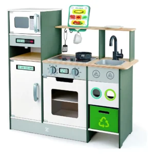 ¡Despierta la imaginación! Cocinita de juguete KidKraft modelo Uptown Espresso: Freidora, horno, microondas y más, para pequeños chefs con estilo