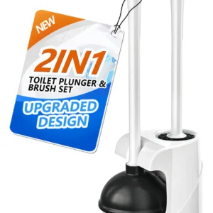 Kit de Limpieza para Baño Completo [Marca Genérica] Modelo XZ7000: Cepillo y Émbolo Resistentes para una Limpieza Profunda y Eficaz. Diseño Ergonómico