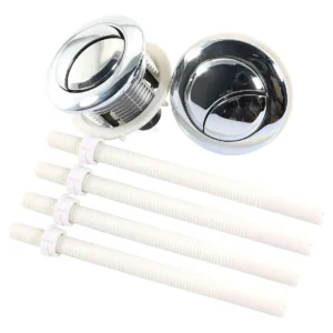 Botones de Descarga para Inodoro de 38mm con Rosca Plateada [Marca Genérica] - Modelo XZ-38: Reemplazo Fácil y Duradero, Diseño Elegante y Funcionamie