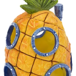 Adorno para Acuario - Casa Piña de Bob Esponja™ - Modelo Grande - Decora tu Acuario, Diseño Detallado, Seguro para Peces, Fácil de Limpiar, Ideal para