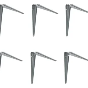 Juego de 10 Soportes para Estanterías de Acero Inoxidable GR - Modelo GH-900: Resistentes, Duraderos y Elegantes para tu Hogar u Oficina - Fácil Insta