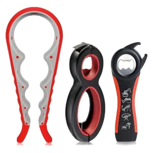 Abrelatas Eléctrico Automático KitchenAid KC112, Diseño Moderno Negro/Rojo con Tecnología de Corte Preciso: Fácil de Usar, Abre Latas de Cualquier Tam