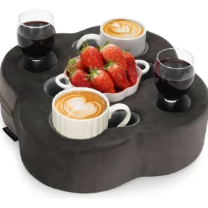 HEALSTOK Trébol: Almohada para Sofá Multifuncional con Soporte para Bebidas Integrado - Descanso Perfecto y Confort Superior para tu Sala de Estar