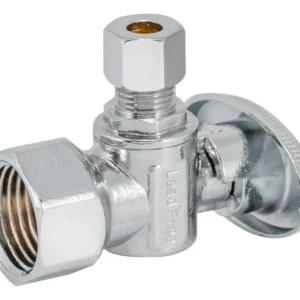 Válvula de Tope Angular sin Plomo DELTA Faucet 10732LF: Control Preciso del Flujo, Diseño Duradero, Acabado Cromado Brillante para Baño y Cocina, Inst