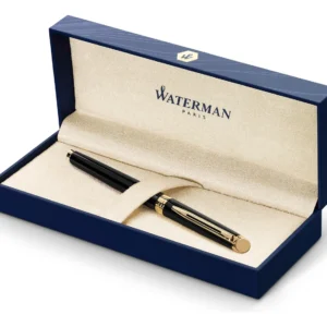 Pluma Fuente Waterman Hemisphere: Diseño Elegante en Acabado Lacado Negro Brillante, Plumín Fino para Escritura Fluida y Sofisticada - Ideal para Rega