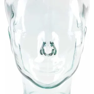 Cabeza de Maniquí Decorativa de Vidrio Reciclado [Marca: EcoArte] Modelo: Reflejo - Diseño Vanguardista para Entrada y Jardín - Resistente y Sostenibl