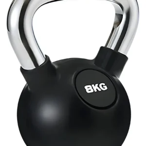 Pesa Rusa PRACC-1908 de 8 Kg: Fortalece tu Cuerpo con Hierro Fundido Negro y Cromo, Diseño Ergonómico para Entrenamientos Explosivos y Resultados Prof