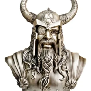 Busto de Odín Alabastro Gris Marvel: Escultura Coleccionable Premium, Acabado Detallado en Resina Gris, Ideal para Decoración y Regalo de Fanáticos de