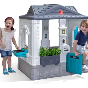 ¡Dale Vida a la Imaginación! Casa de Juegos Infantil Moderna en Blanco, Marca KidKraft: Diseño Interactivo, Durabilidad y Diversión Garantizada para N