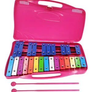 Xilófono Infantil 25 Teclas Sonoras Cromáticas 'Melody Makers': Instrumento Musical Educativo con Funda, Baquetas Seguras y Afinación Profesional para