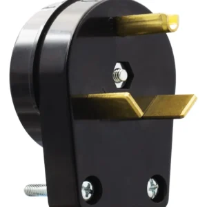 Enchufe Angular 30A NEMA TT-30P Leviton: Conexión Segura y Eficiente para Vehículos Recreativos y Camping | Resistente y Duradero