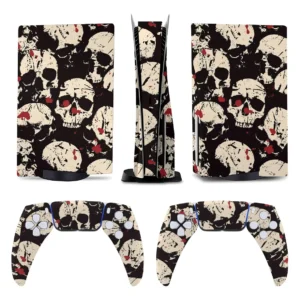 Funda Protectora de Vinilo Personalizada para PlayStation 5 (PS5) Edición Disco - Diseño Dark Skulls de [Tu Marca] - Protección, Estilo y Fácil Instal