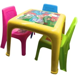 Mesa Infantil y Sillas KidsKraft: Set de Juego de 5 Piezas, Diseño Colorido y Seguro para Niños, Ideal para Manualidades y Actividades Divertidas