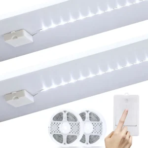 Iluminación LED de vanguardia: Paquete Doble de Luces Blancas Frías para Gabinete [Marca X, Modelo YZ123] - Ahorro Energético y Diseño Flexible para t