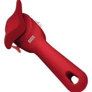 Abrelatas Automático de Seguridad 2242 Rojo - Abre Fácil y Seguro con Borde Liso, Diseño Suizo, Higiénico y de Acero Inoxidable - Perfecto para tu Coc