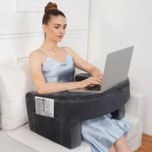 Almohada de Lectura Viscoelástica hugchg RP01: Confort Superior para Descanso y Soporte Lumbar - Bolsillo Lateral para Mayor Comodidad y Relajación