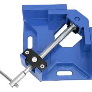 Abrazadera de Esquina a 90 Grados Uxsiya Azul para Carpintería Profesional: Aleación de Aluminio, Mango Tipo T, Mordaza Precisa, Ideal para Ensambles