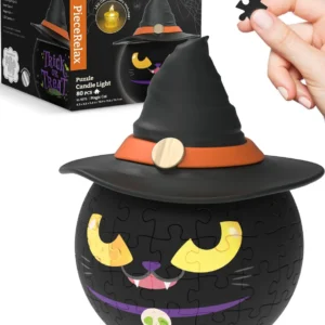Iluminación Festiva 3D: Vela LED Decorativa de Calabaza Jack O'Lantern, Marca [Marca Inventada, Ejemplo: 'Festiluz'], Modelo [Modelo Inventado, Ejempl