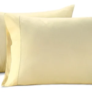 Fundas de Almohada Vainil: 100% Algodón Orgánico, Ultra Suaves, para un Descanso Superior | Juego Completo de 2 Fundas, Diseño Transpirable y Hipoaler