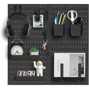 Kit de Tablero de Clavijas Negro Optimizado: [Marca Innova] Modelo [OrganizaPro] - Organización Inteligente para Hogar y Oficina. Fácil Instalación, D