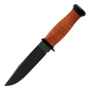 Cuchillo de Caza de Hoja Fija Mark 1: Acero Inoxidable, Mango Ergonómico, Funda de Cuero, Perfecto para Camping y Supervivencia - Calidad Superior