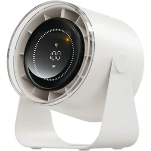 Ventilador de Mesa Portátil Recargable SILENTWIND X500 Blanco: Frescura Silenciosa, 3 Velocidades, Hasta 12 Horas de Uso, Diseño Compacto para Hogar y