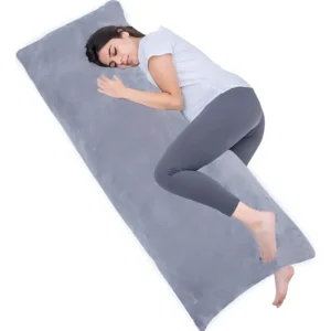 Almohada de Cuerpo Completo para Adultos 1 Middle One MO-BP-DG: Funda de Terciopelo, Confort Premium para un Sueño Reparador, Alivio de Dolores y Mayo