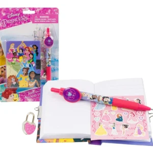 Mini Diario Disney Princess con Candado y Bolígrafo - Colección Princesas Clásicas - Ideal para Niñas: Fomenta Escritura Creativa y Privacidad - Regal