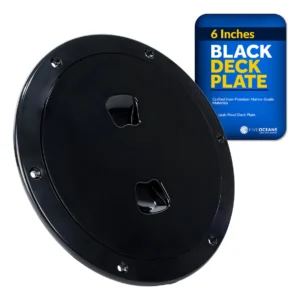 Escotilla de Acceso Redonda para Barcos [Marca Genérica] - Modelo [Específico] de 6 Pulgadas, Plástico ABS Negro Resistente a UV, Cubierta Desmontable