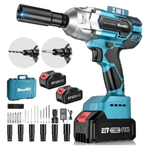 Llave de Impacto Inalámbrica [Marca] Modelo [Modelo] 1/2 Pulgada: 650 Nm de Torque Máximo, 2 Baterías de Litio, Potencia y Durabilidad para Trabajos P