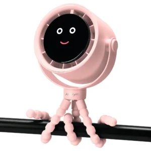 Ventilador Portátil para Carriola [Marca: BreezeBaby] Modelo AirCool 3000: Enfría a tu Bebé con Tecnología Air Turbo Recargable, Silencioso y Seguro