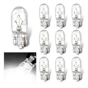 Foco Halógeno Automotriz T10 W5W (168/194) de Alto Brillo, Marca XENON - Iluminación Blanca Intensa y Duradera, Impermeable para Mayor Seguridad