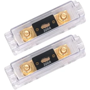 Portafusibles ANL de Latón Macizo: Protección Superior para tu Sistema Eléctrico | 300 Amp, Paquete Doble | Alto Rendimiento y Durabilidad