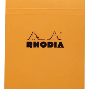 Cuaderno Rhodia 16000c Naranja A5: 80 Hojas Grapadas, Papel Clairefontaine 80g, Ideal para Dibujo, Notas y Escritura Fluida, Perfecto para Artistas y