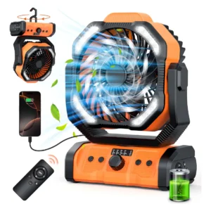 Ventilador de Camping Portátil Recargable Energizer: Modelo XP180 con Linterna LED Integrada, 3 Velocidades, Batería de Larga Duración y Diseño Compac