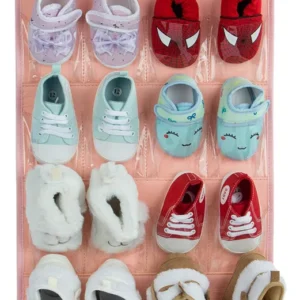 Organizador de Zapatos Sobre Puerta para Bebé, Marca 'Kiddo Joy': Rosa, 24 Pares, Diseño Ahorrador de Espacio, Ideal para Cuarto Infantil - ¡Mantén el