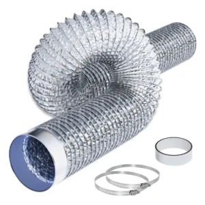 Manguera de Ventilación Flexible para Secadora, 4 Pulgadas, Marca Whirlpool: Máxima Eficiencia y Seguridad para tu Hogar. Modelo WDP4-04F. Fácil Insta