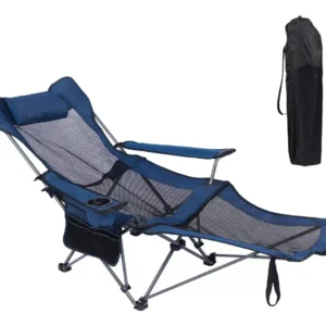Silla de Camping Reclinable Portátil Coleman Sundome: Azul Marino, Soporta 150 kg, Diseño Ergonómico con Descansabrazos Acolchados y Fácil Transporte