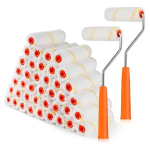 ¡Acabado Profesional al Alcance! Rodillo de Pintura Mini Microfibra 4 Pulgadas Marca ProGrip: Ideal para Superficies Lisas y Detalles, con Mango Ergon